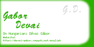 gabor devai business card