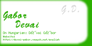gabor devai business card